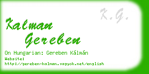 kalman gereben business card
