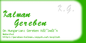 kalman gereben business card